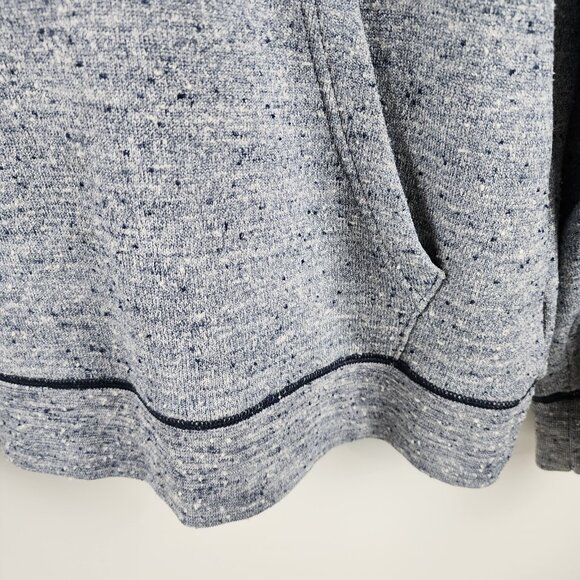 Armani Exchange Hoodie Mens Large Blue Speckled Knit Sweatshirt - Picture 4 of 5